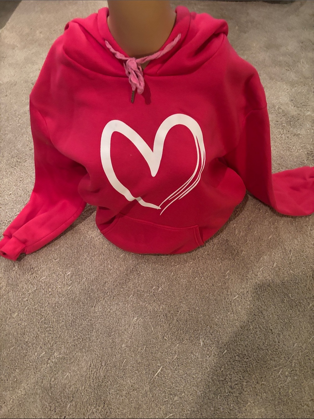 SHEIN Hot Pink Hooded sweatshirt. Size L